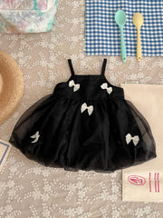Baby Girls Bowknot Mesh Dress Cotton Cami Princess Dresses