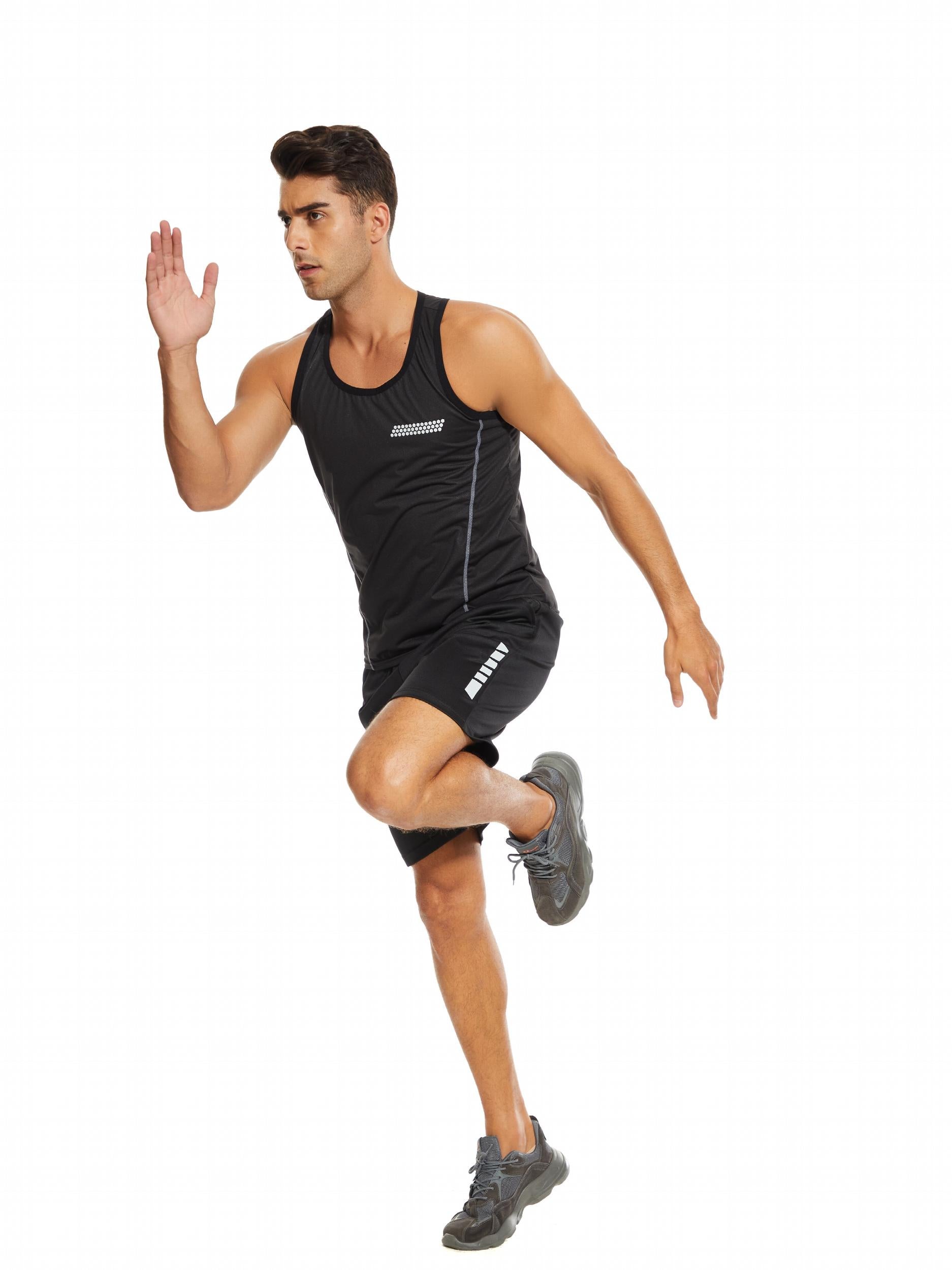 Men's Quick Dry Mesh Sleeveless Tank Top for Summer Gym Workout