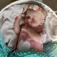 20" Reborn Kids Doll Pink Outfit Soft Cloth Body 3D Skin Clothes Bottle Gift