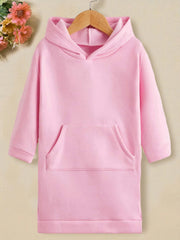 Girls Fleece Hooded Sweatshirt Pullover With Pocket