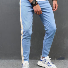 Vintage Distressed Jeans Men's Casual Street Style Denim Pants