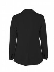 Solid Blazer Open Front Long Sleeve Work Office Outerwear