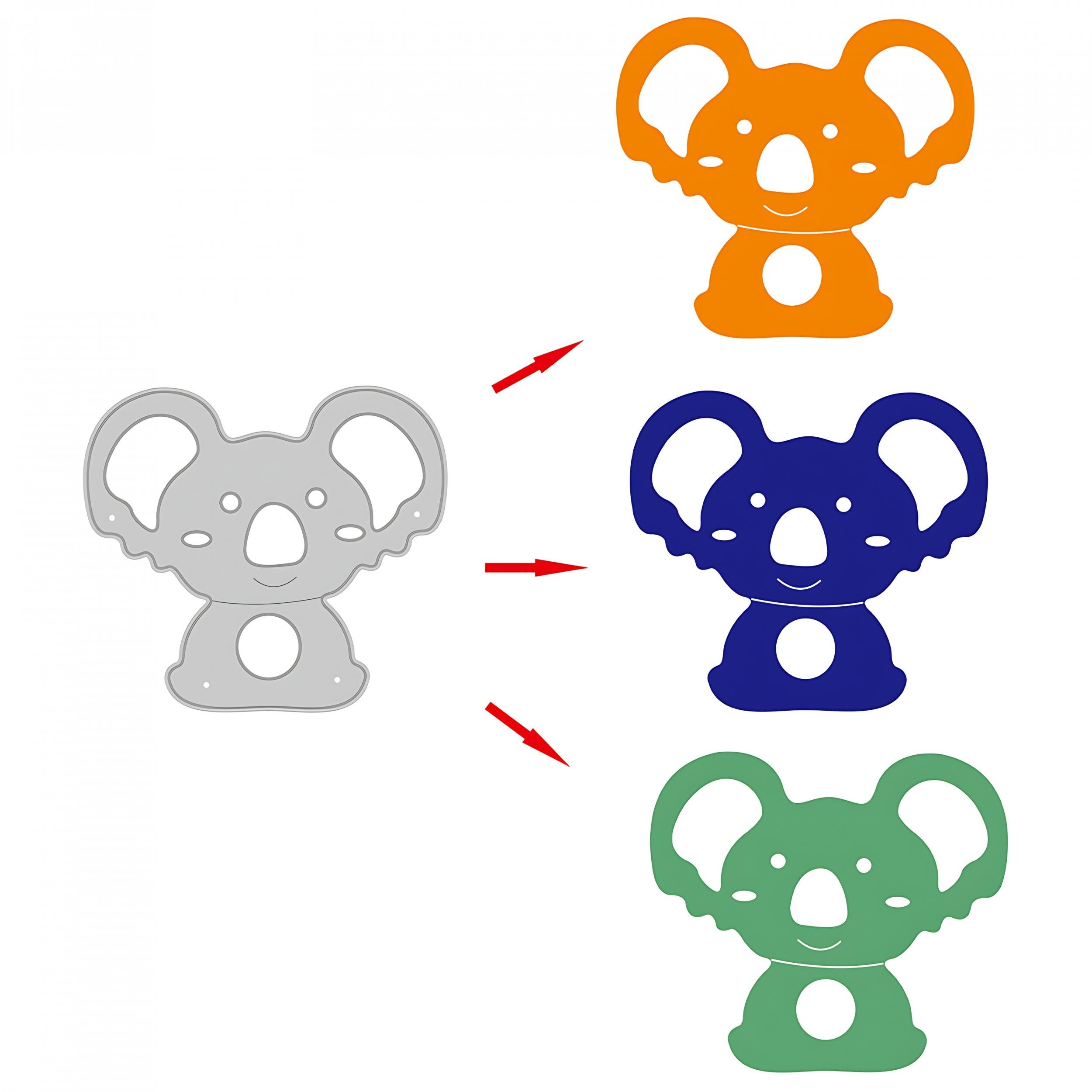 1pc Koala DIY Metal Carbon Steel Mold Handcraft Paper Art Etching Cutting Dies