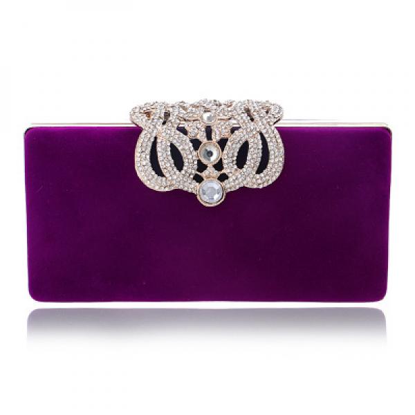 Crown Rhinestones Evening Bag Diamonds Clutch Wallet Shoulder Chain Bag