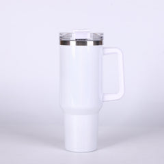 40oz Rainbow Paint Iced Tumbler Stainless Steel Insulated Cup with Handle
