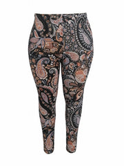 Boho Paisley Print High Rise Leggings