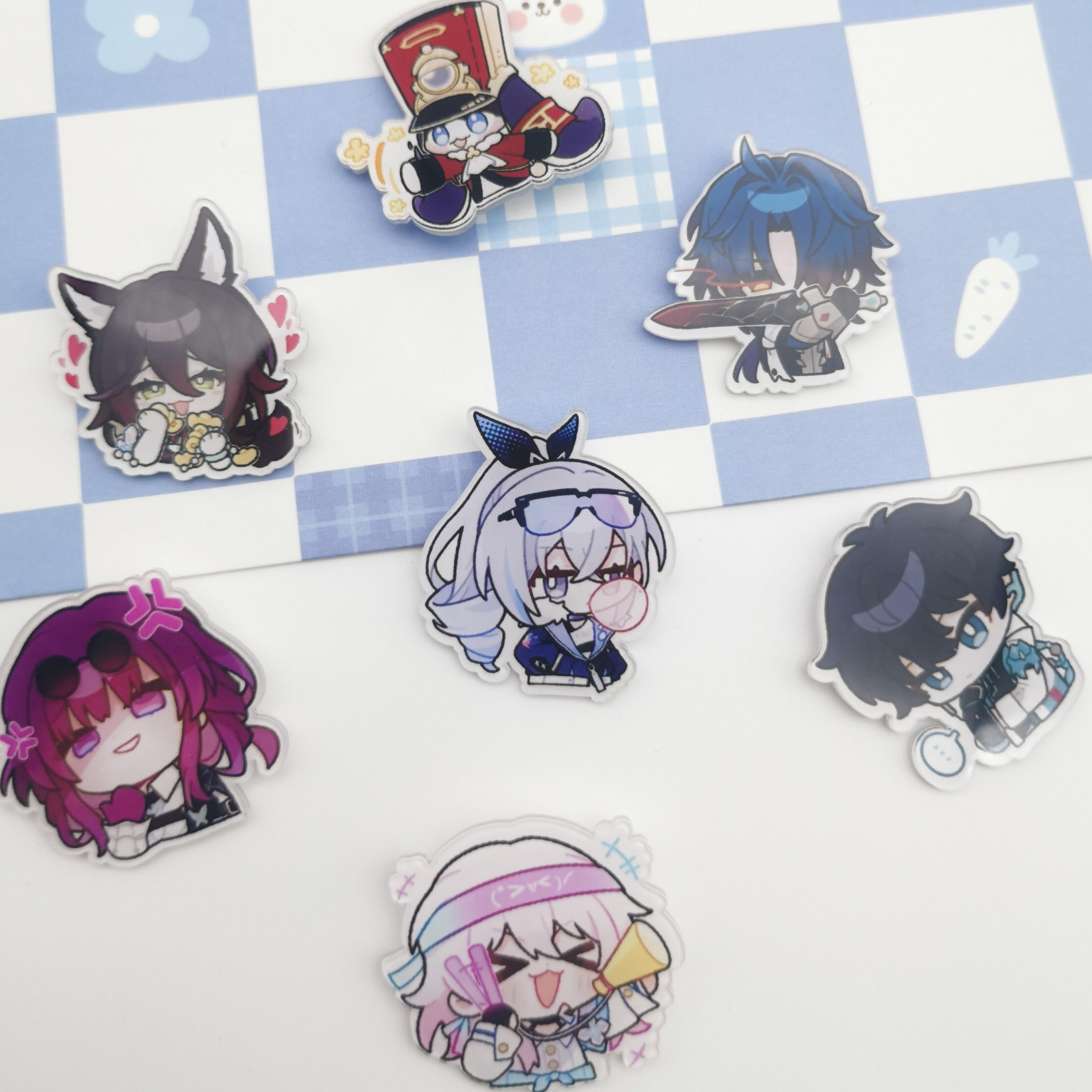 Cartoon Acrylic Brooches for Kids Clothing Pins