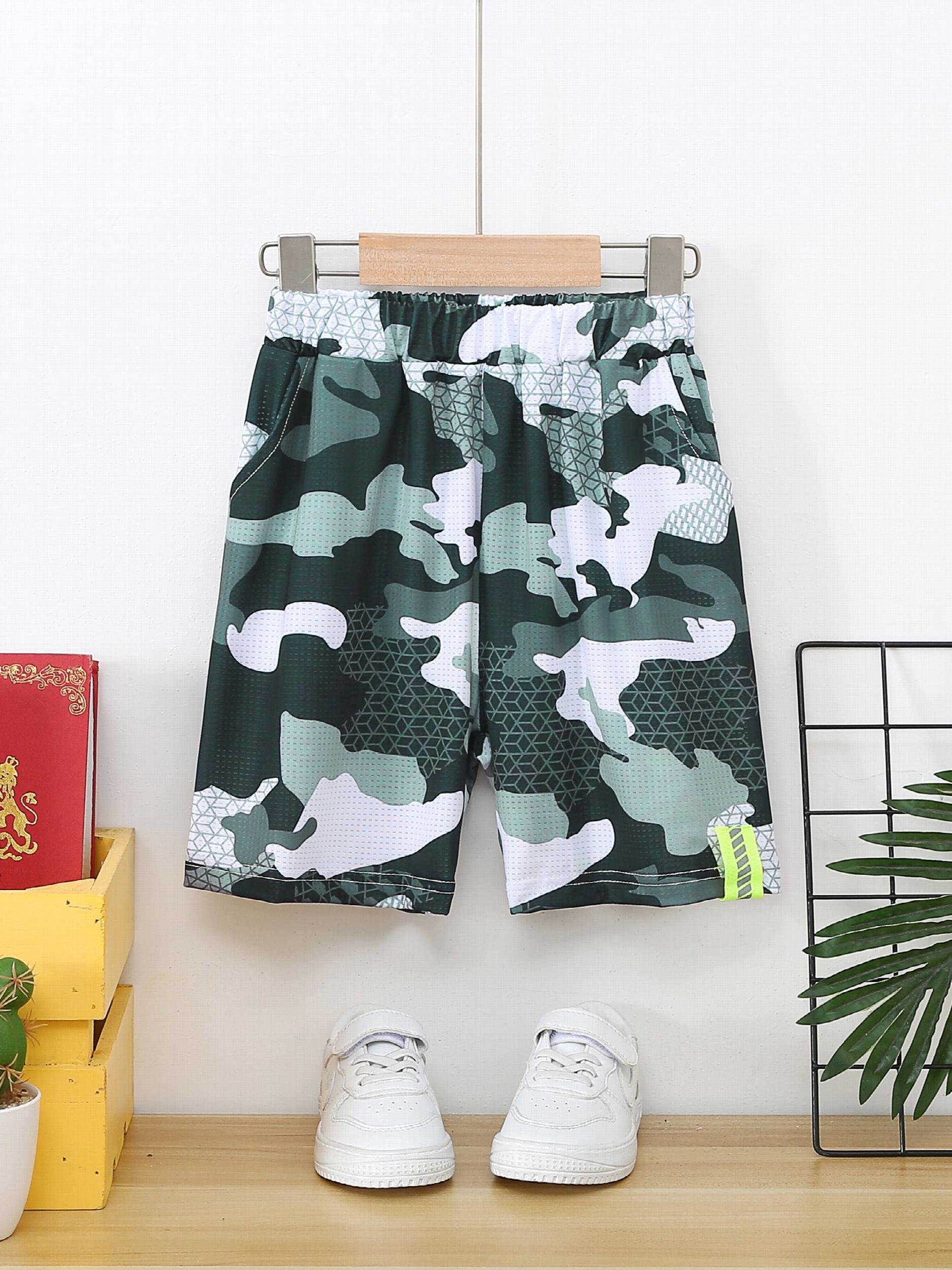 Boys Camo Shorts Comfortable Breathable for Summer