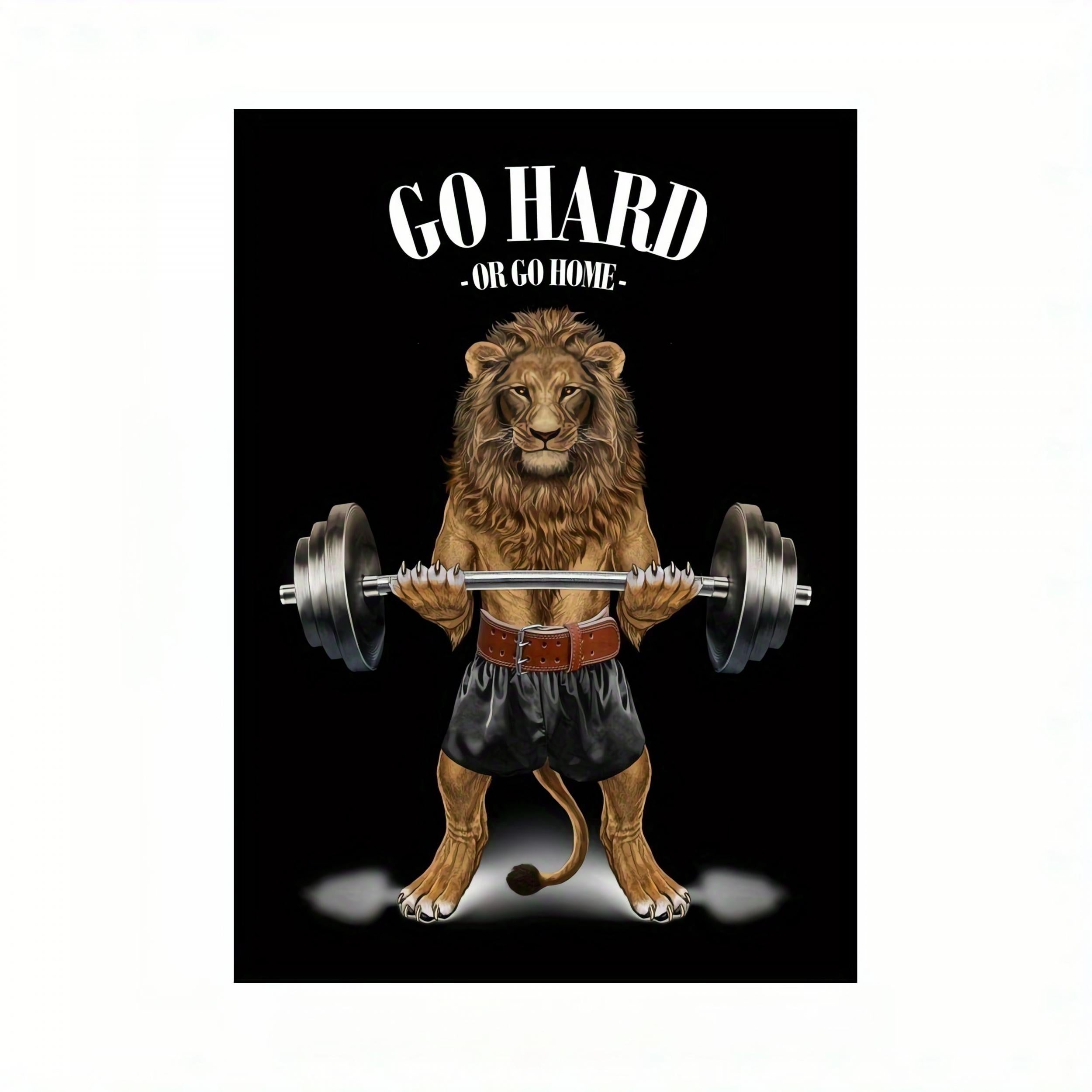 Animal Weightlifting Canvas Inspirational Wall Art for Fitness Room