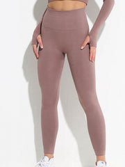 Seamless Solid Yoga Tight Pants Women's Activewear