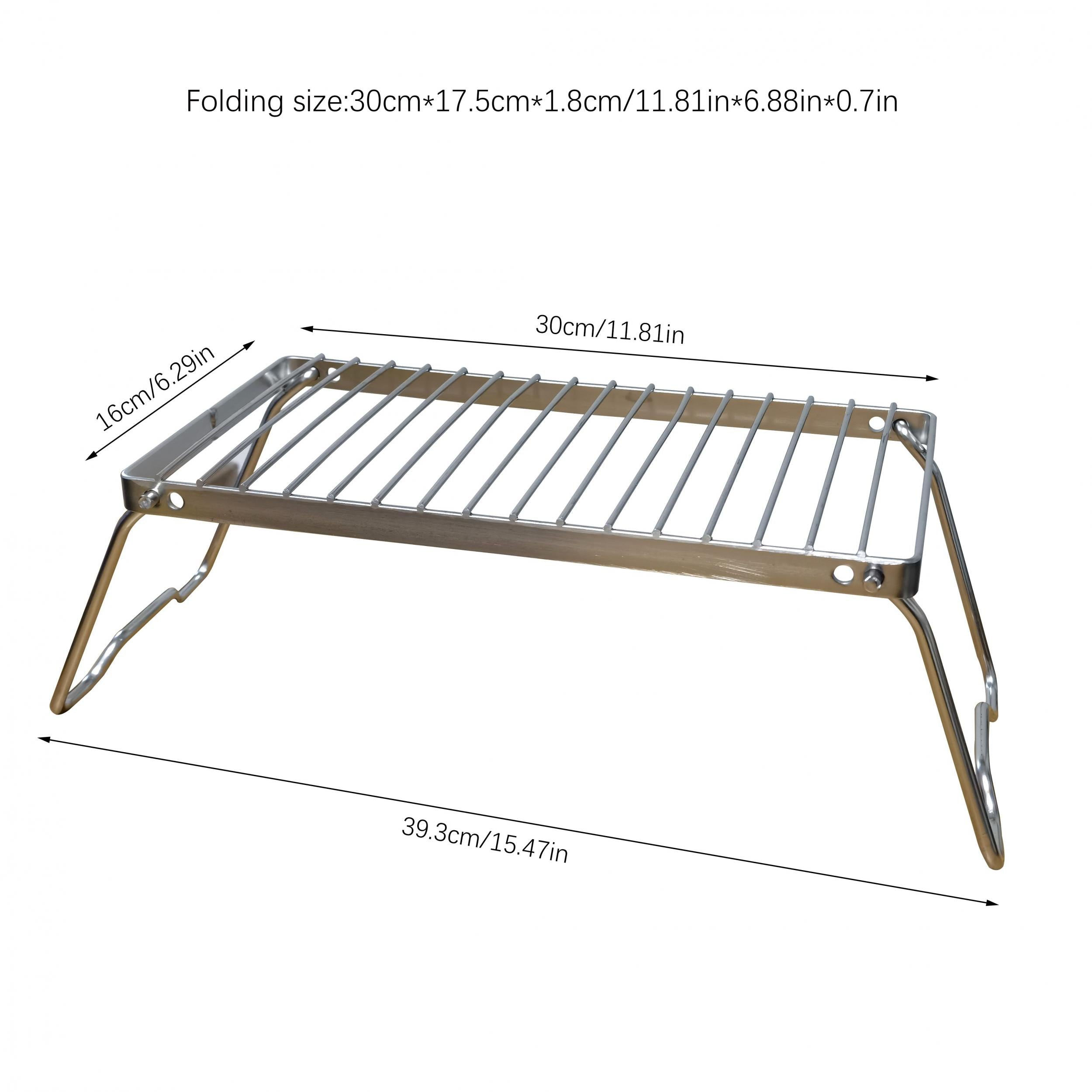 Foldable Stainless Steel Camping BBQ Grill Portable Stove Bracket