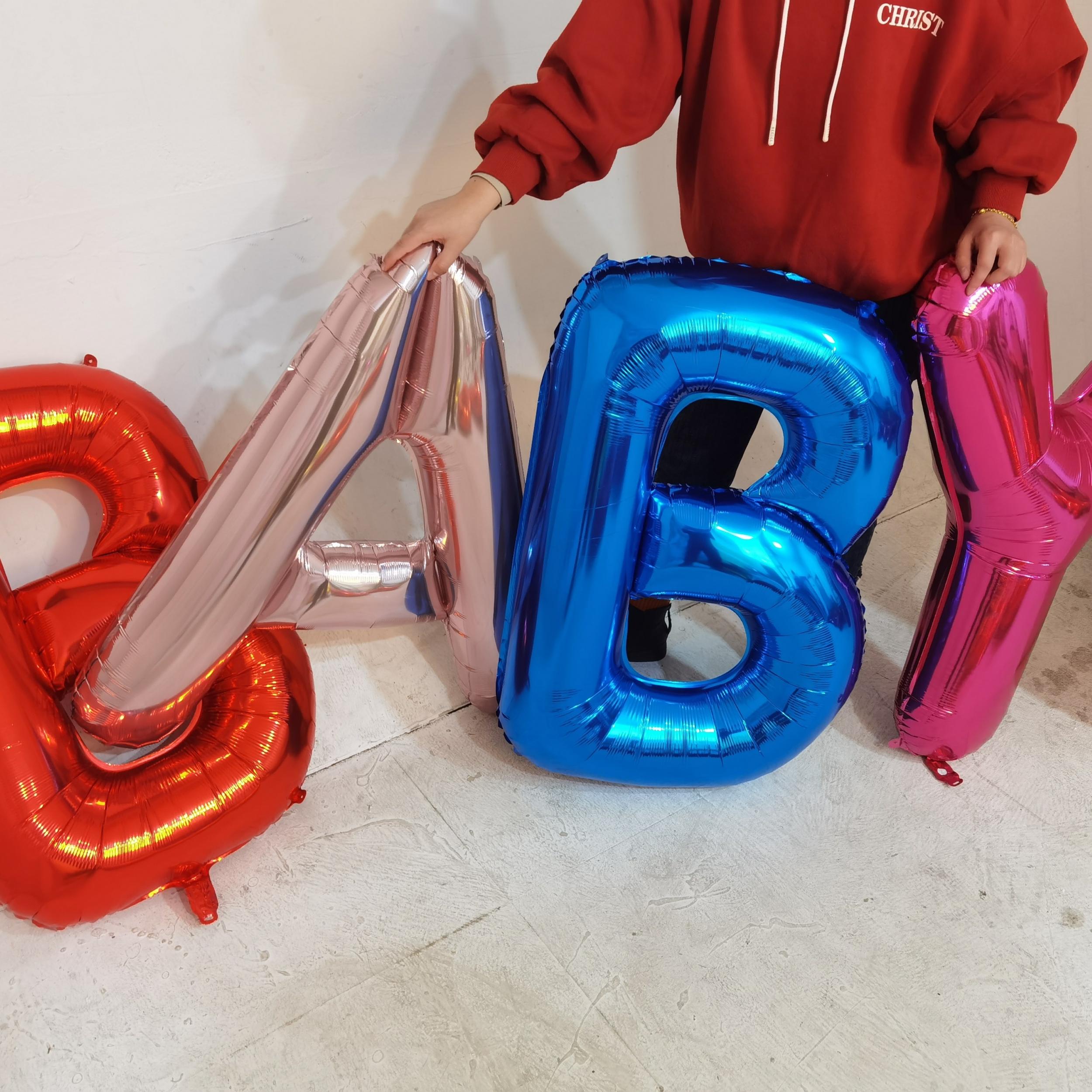 6 Cm Large Golden Letter A Balloons Foil Mylar Big Balloons for Party Supplies