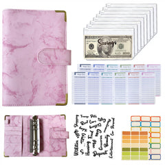 Marble A6 Budget Planner Binder with Cash Envelopes