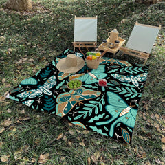 Outdoor Folding Waterproof Picnic Mat Butterfly Pattern for Camping