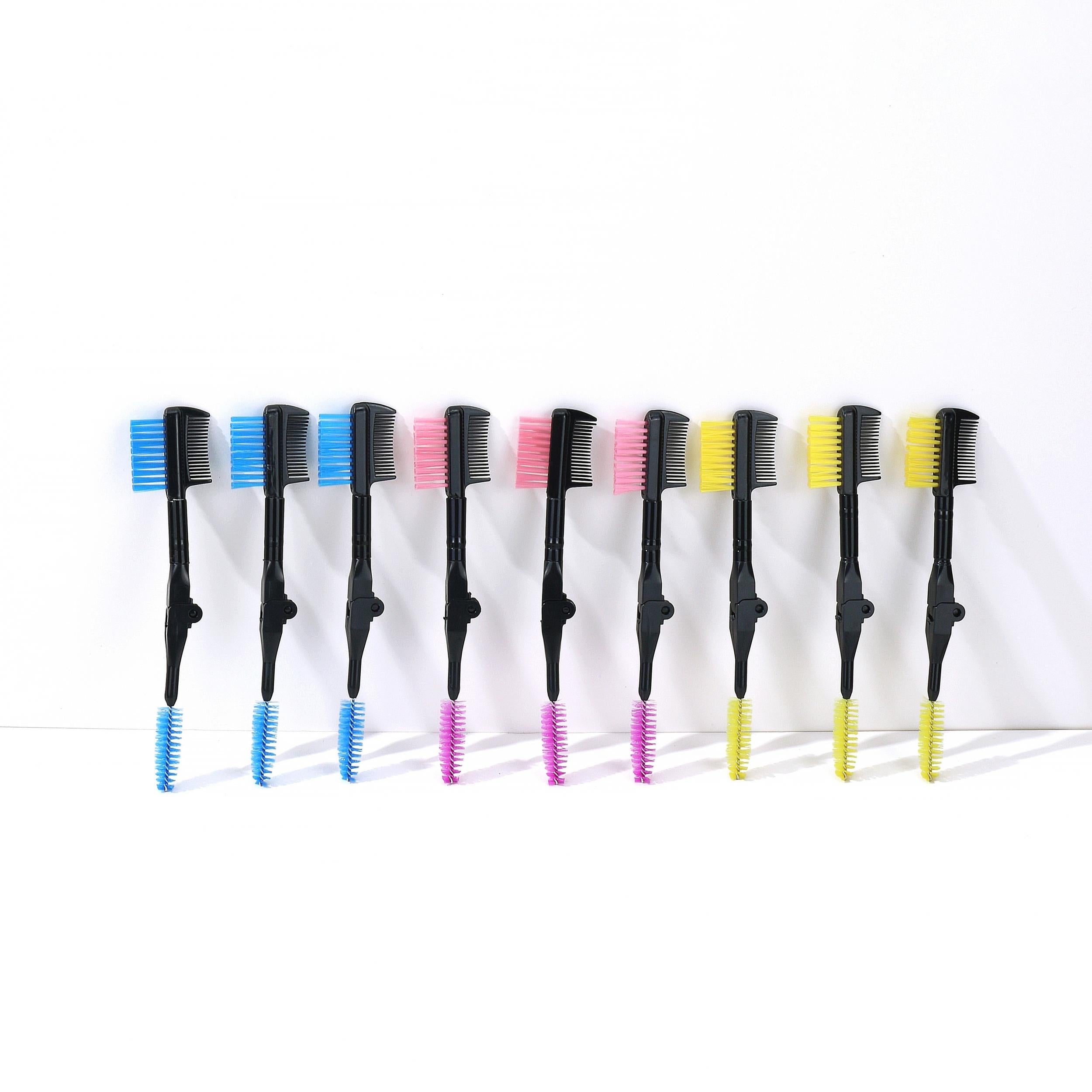 Portable Eyebrow Eyelash Brush Dual Comb Extension Brush