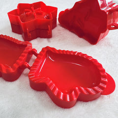 3PCS Hand Pie Molds Snowflake Mitt & Christmas Tree Shapes Baking Kit
