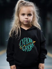Pattern Long Sleeve Hoodie Girls Hoodies & Sweatpants