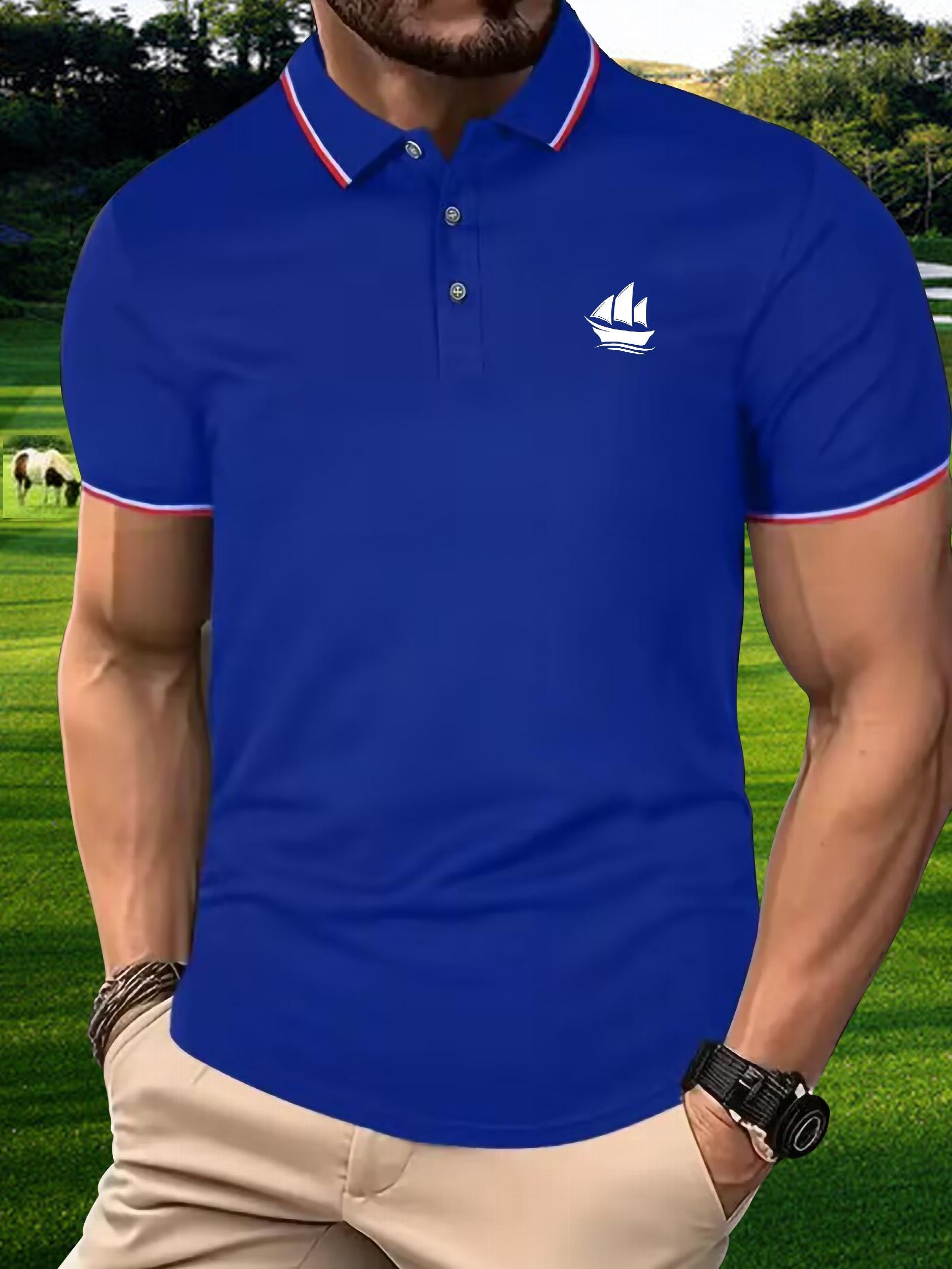 Men's Graphic Polo Shirt For Outdoor Casual Lapel