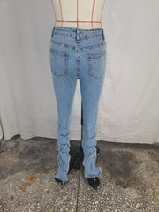 Dark Grey High Waist Straight Jeans Loose Fit High Rise Denim Pant