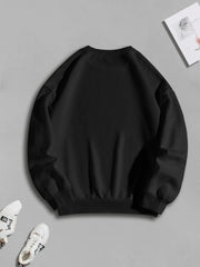 Solid Crew Neck Pullover Sweatshirt Casual Long Sleeve Sweatshirt
