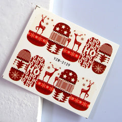 Christmas Water Nail Art Stickers Decals