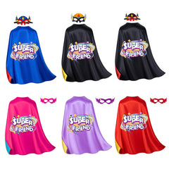2pcs Set Unisex Cape and Mask for Dress Up hero Toys for Halloween