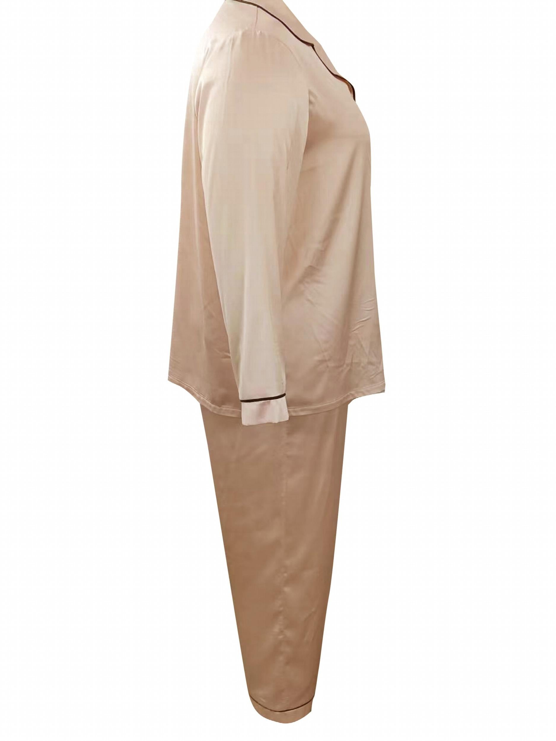 Casual Pajama Set Long Sleeve Button Up Shirt & Pants