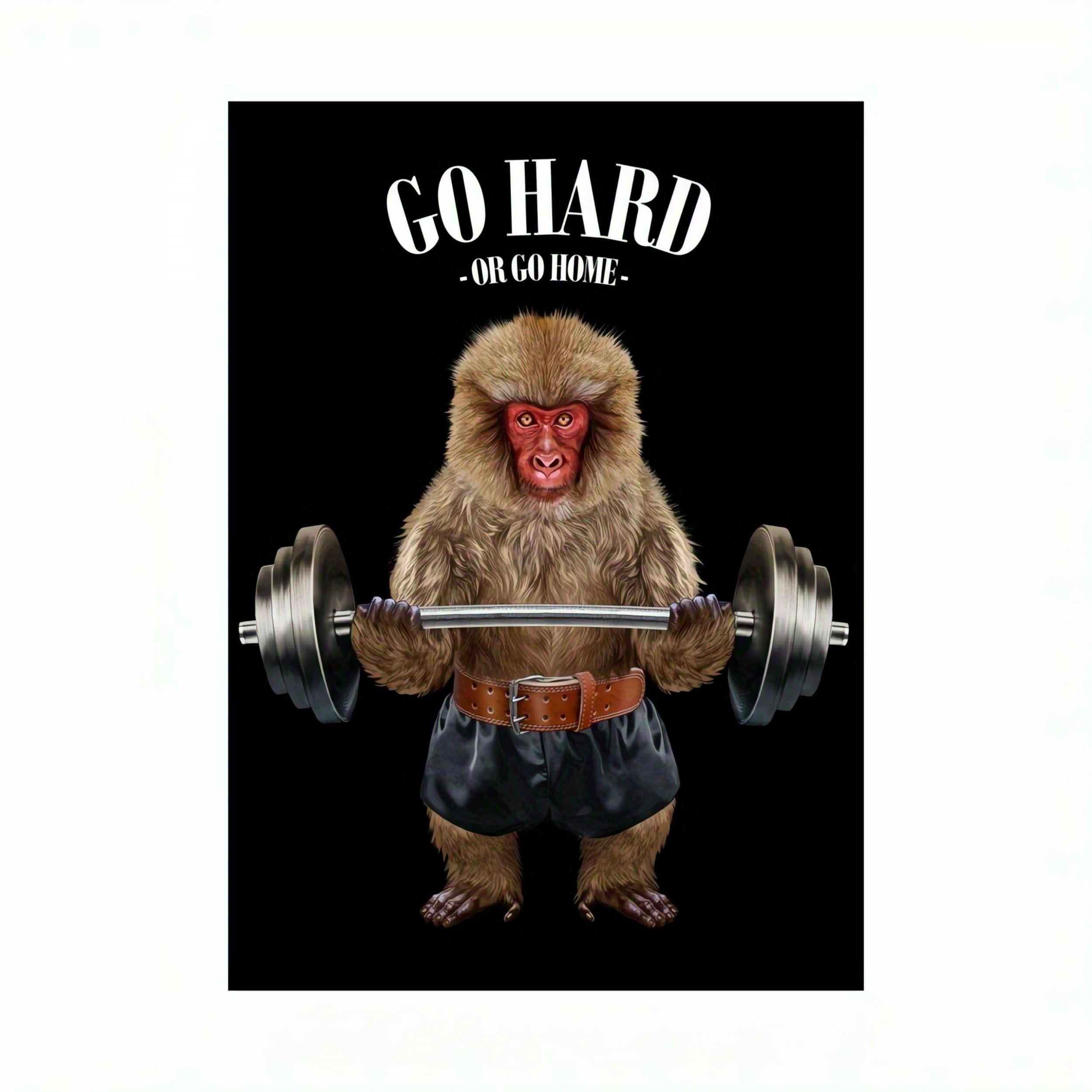 Animal Weightlifting Canvas Inspirational Wall Art for Fitness Room