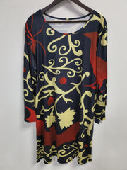 Floral Print Plus Size Dress with Pockets