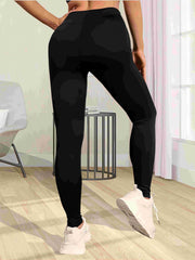 Sports Leggings Women's Plus Letter Print High Rise Skinny Pants