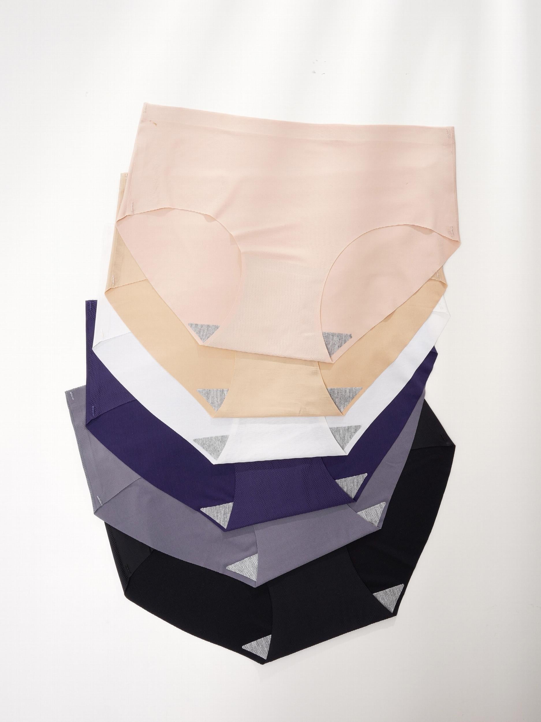 6pcs Seamless Solid Briefs Comfy & Stretchy Intimates Panties