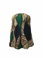 Women's Leopard Print Ruched Tank Top