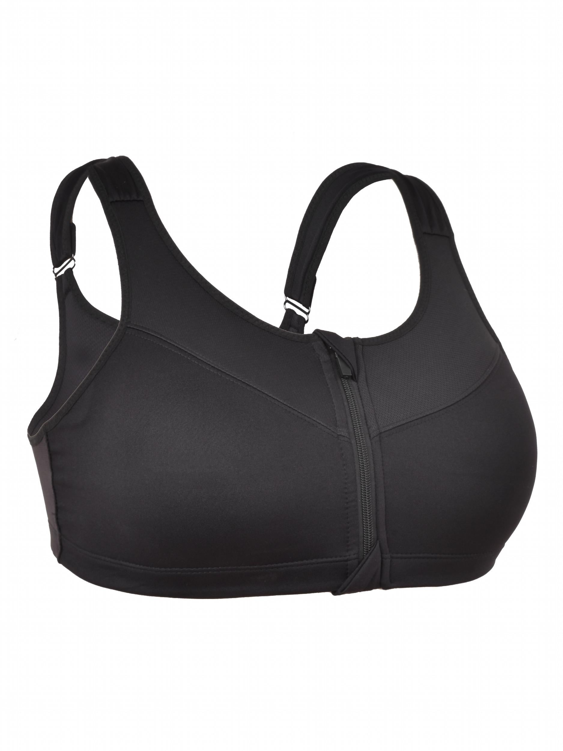 Zipper Front Sporty Bra High Stretch