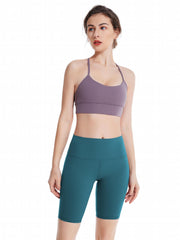 High Waist Yoga Shorts with Pocket for Women