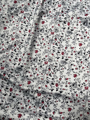 Ditsy Print Ruched V Neck Tank Top