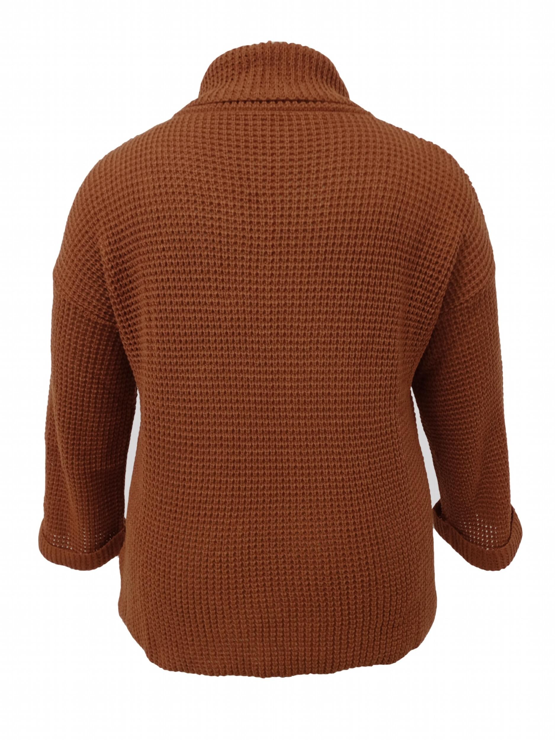Solid Long Sleeve Turtleneck Sweater