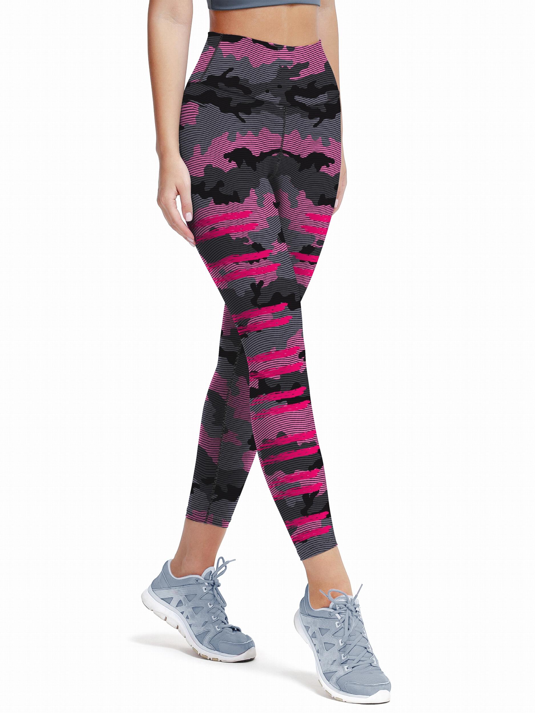 Slim Fit All Over Print Yoga Pants for Women