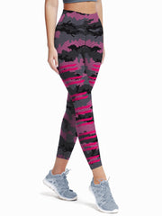 Slim Fit All Over Print Yoga Pants for Women