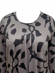 Women's Plus Leaf Print Top & Pants Outfits 2 Piece Set