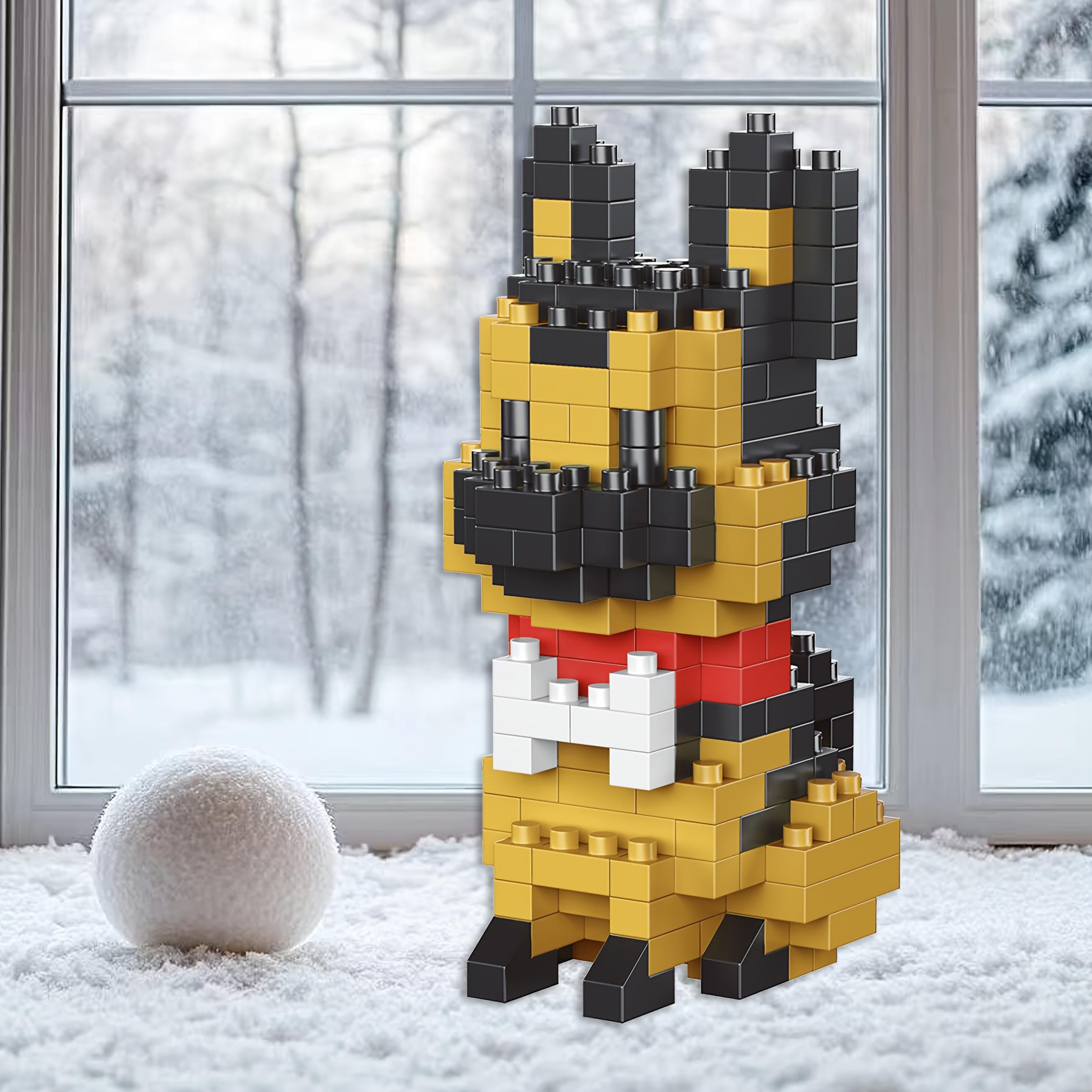 3D Dog Block Model Set - Husky & Pug - Artistic Display