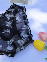 3pcs Butterfly & Polka Dot Briefs Sheer Mesh Panties Women's Lingerie
