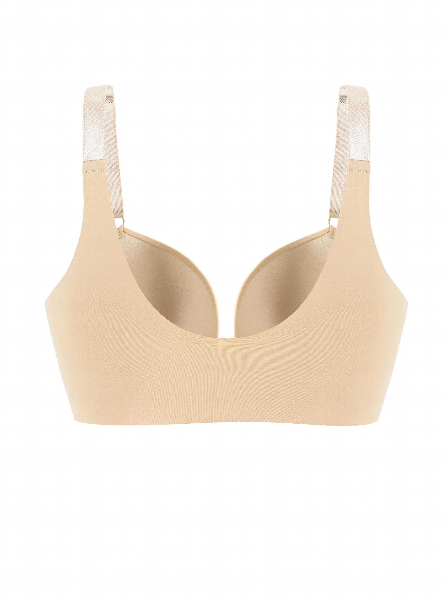 Front Buckle Push Up Bra Solid T Shirt Comfy Women's Lingerie