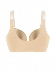 Front Buckle Push Up Bra Solid T Shirt Comfy Women's Lingerie