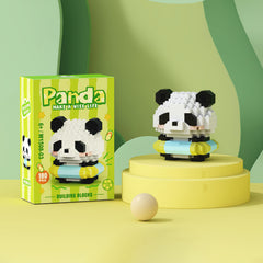 Panda Building Blocks Desk Decor Animal Theme ABS Material Gift for Kids