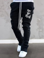 Men's Casual Sweatpants V Snake Graphic Elastic Waist