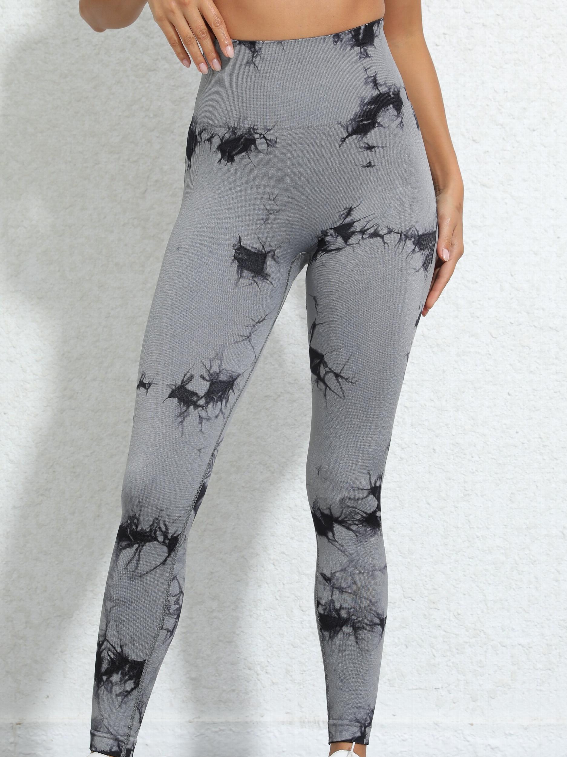 Tie Dye Seamless Fitness Leggings High Waist Yoga Pants