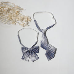 2pcs Striped Bow Tie Classic Neck Tie Casual Pre tied Neckties for Women Men
