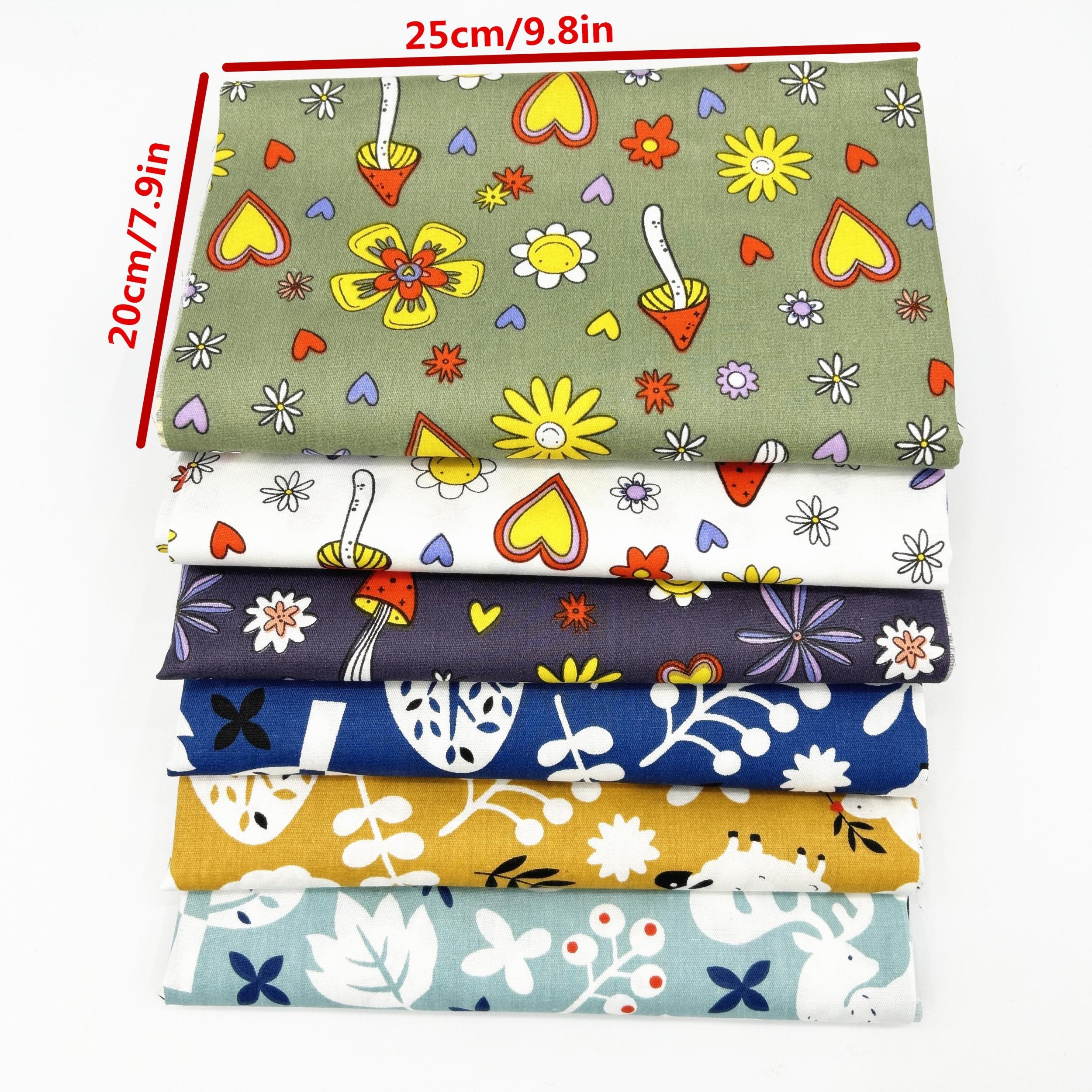 6pcs Cotton Plant Twill Bed Sheets Quilt Cover DIY Doll Patch
