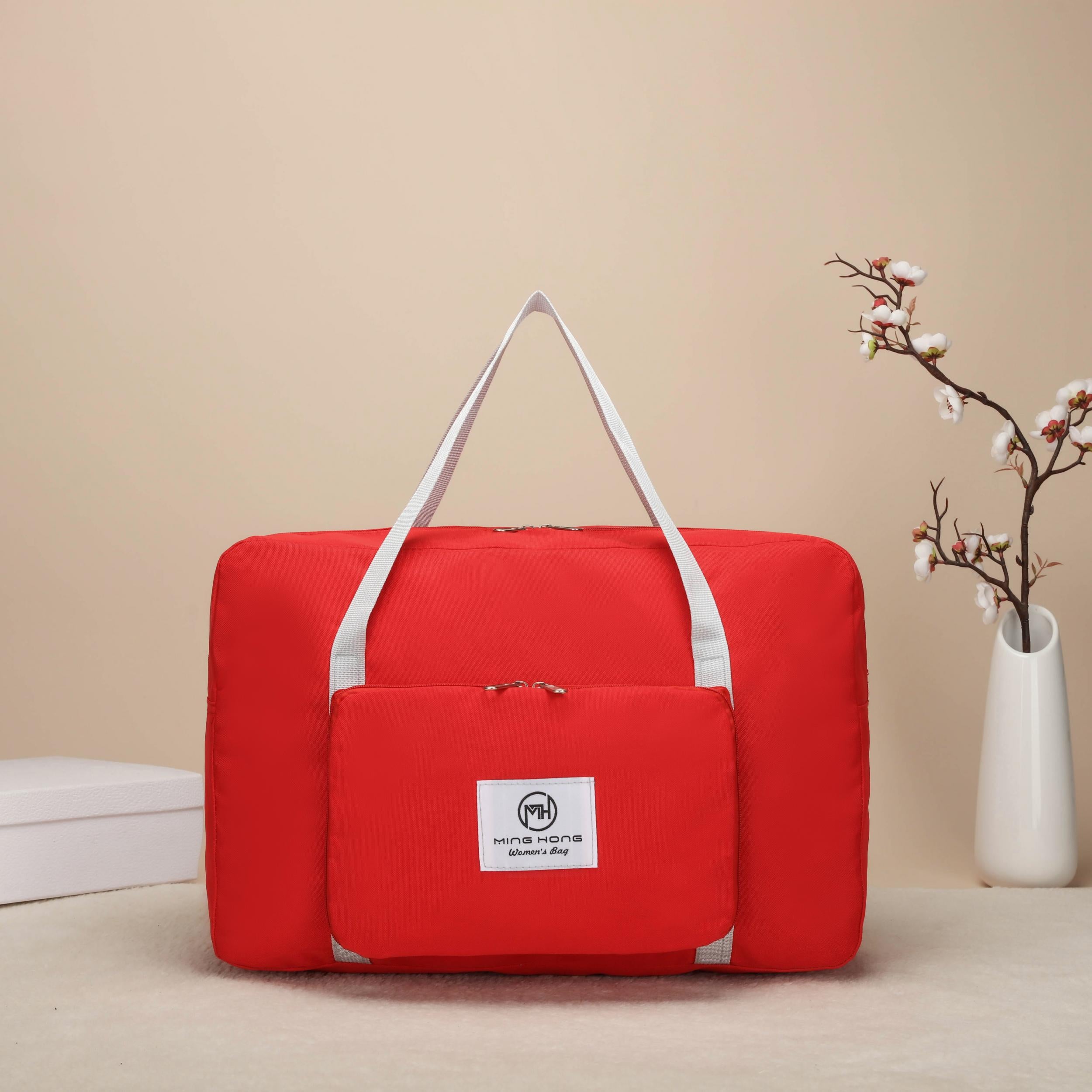 Foldable Large Capacity Duffle Bag Lightweight Weekender Carry On Luggage