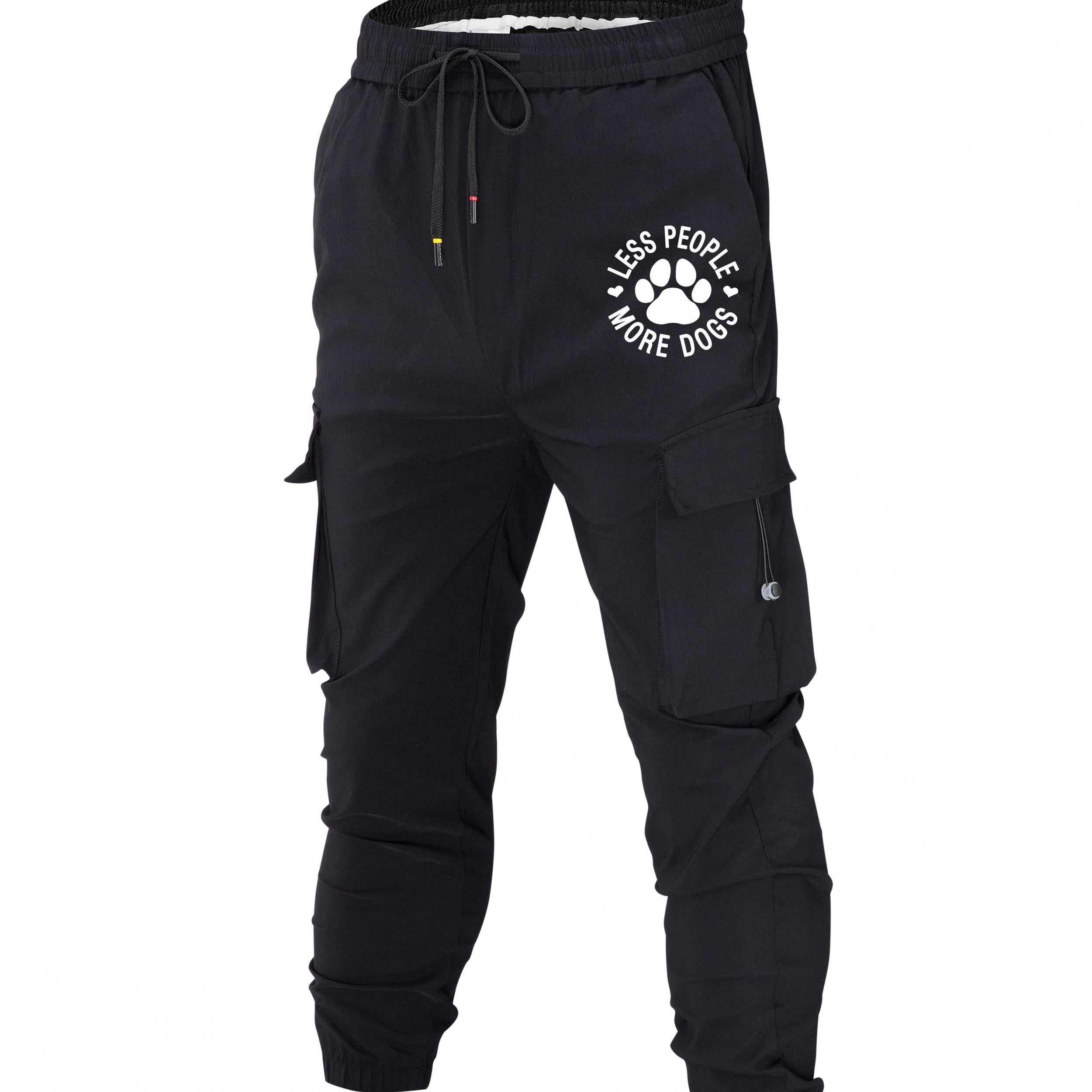 Men's Casual Dog Print Cargo Pants